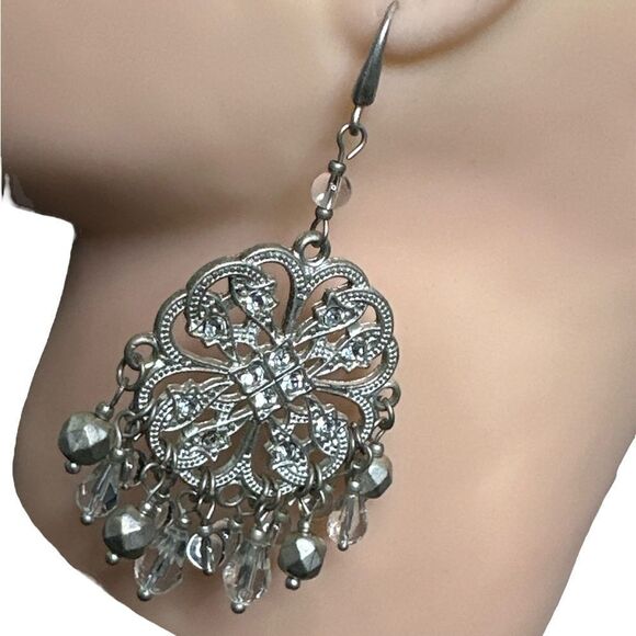 Stunning sliver Chandelier Dangle Earrings - Picture 4 of 4